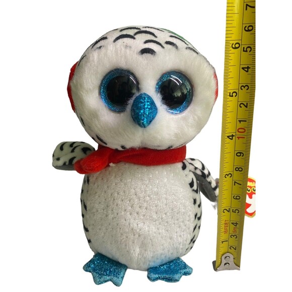 TY BEANIE BOOS NESTER The Christmas Owl 6” Plush Stuffed Animal With Tags - Picture 13 of 13